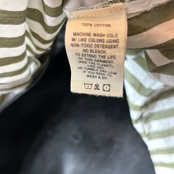 Alex mill womens striped button down hi low long sleeve preppy button sides - Picture 7 of 7